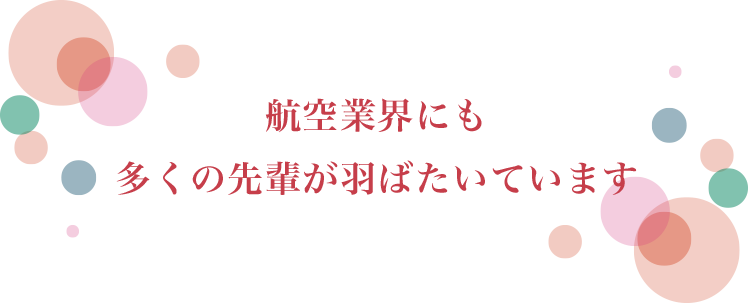 航空業界にも多くの先輩が羽ばたいています